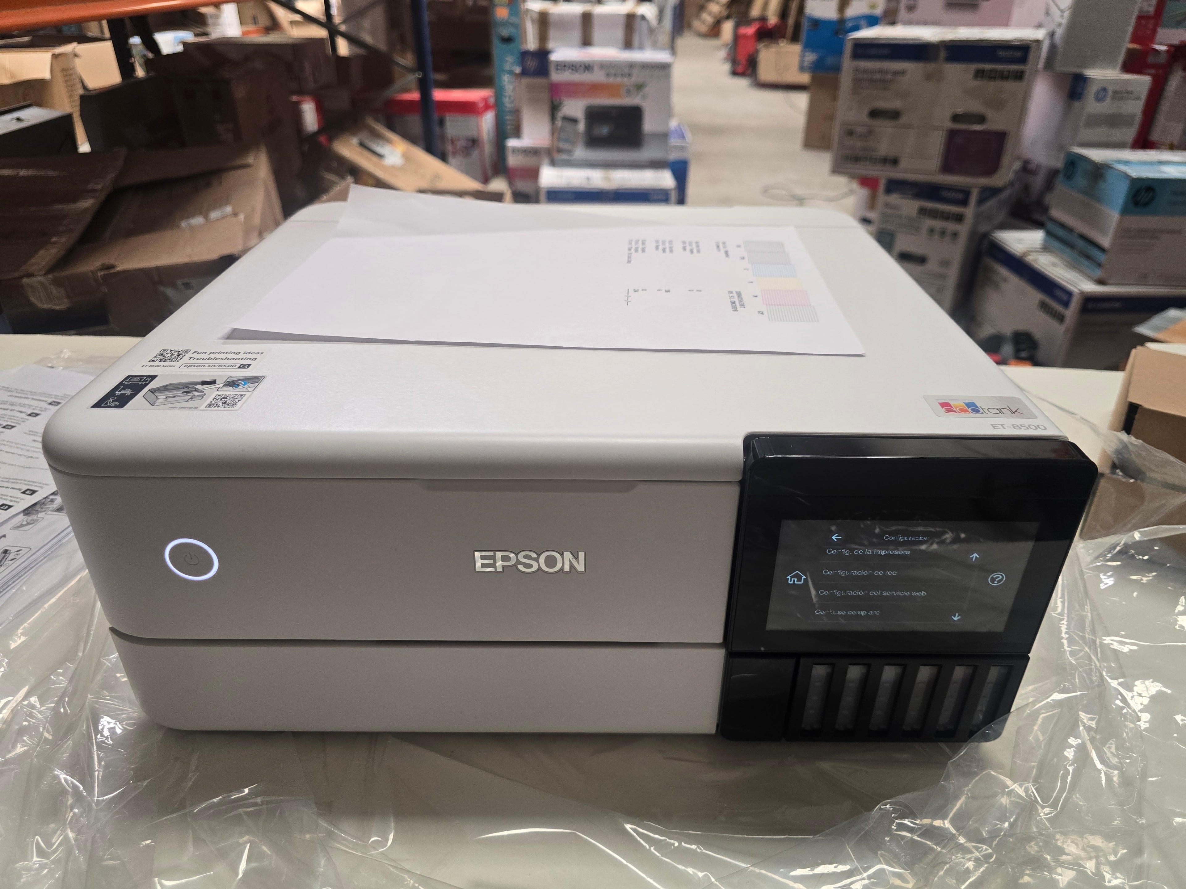 Impresora fotográfica EcoTank ET-8500 A4 con depósito de tinta y Wi-Fi