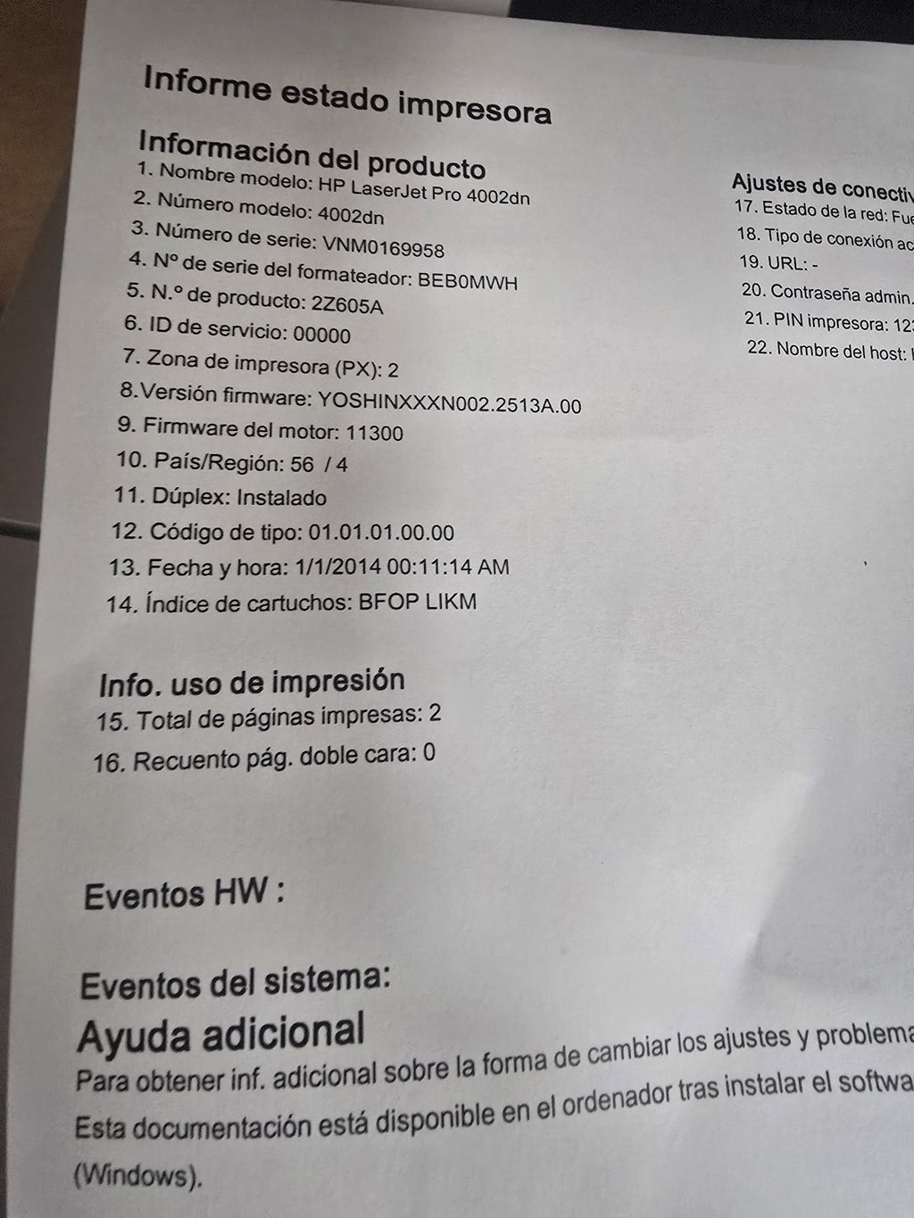 HP Impresora LaserJet Pro 4002dn