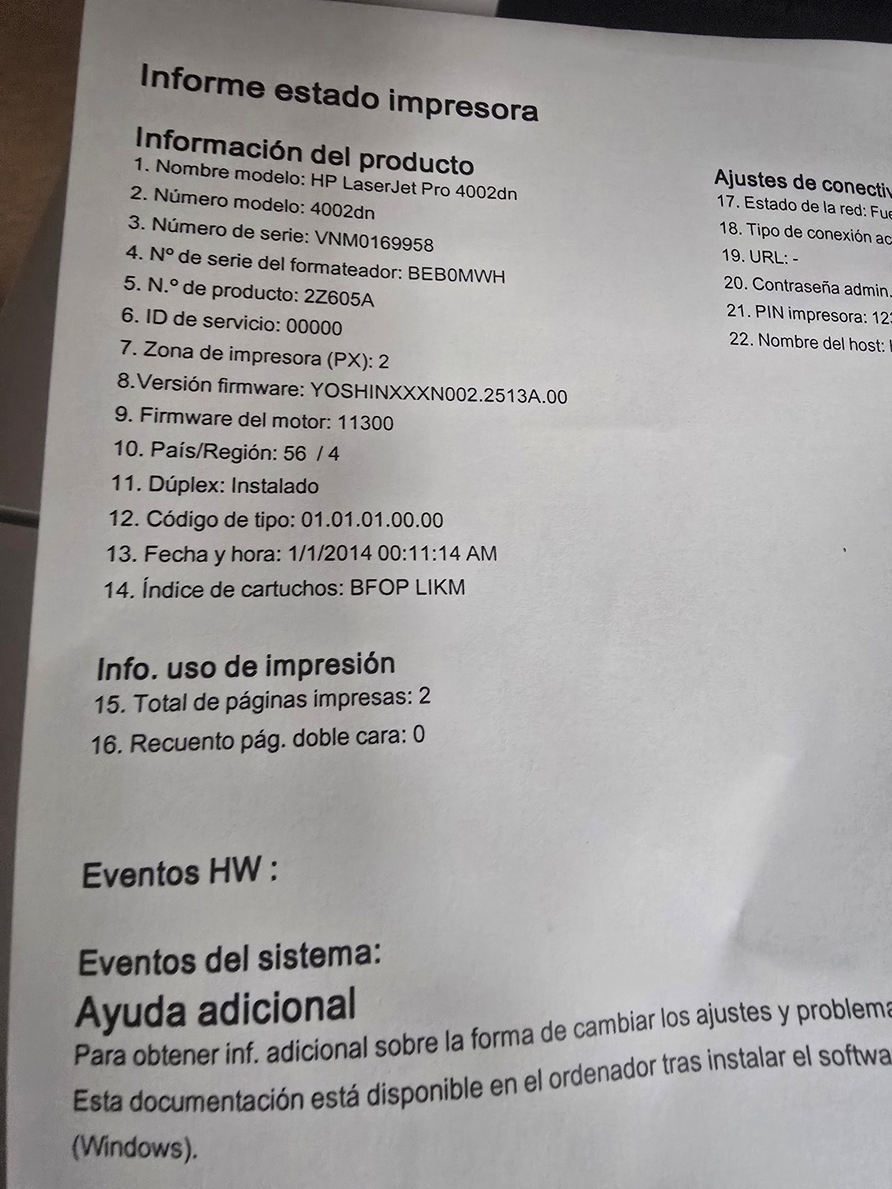 HP Impresora LaserJet Pro 4002dn