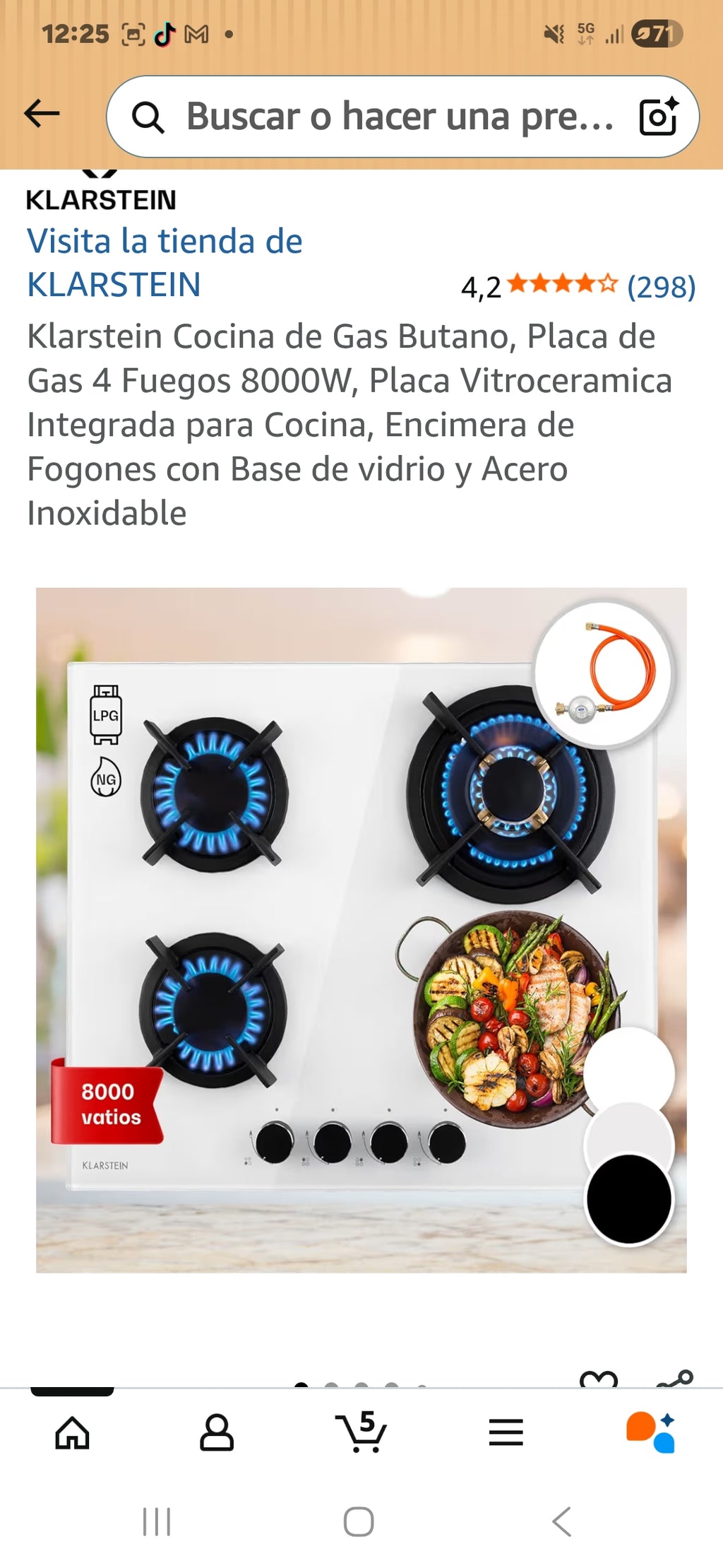 Klarstein Cocina de Gas Butano