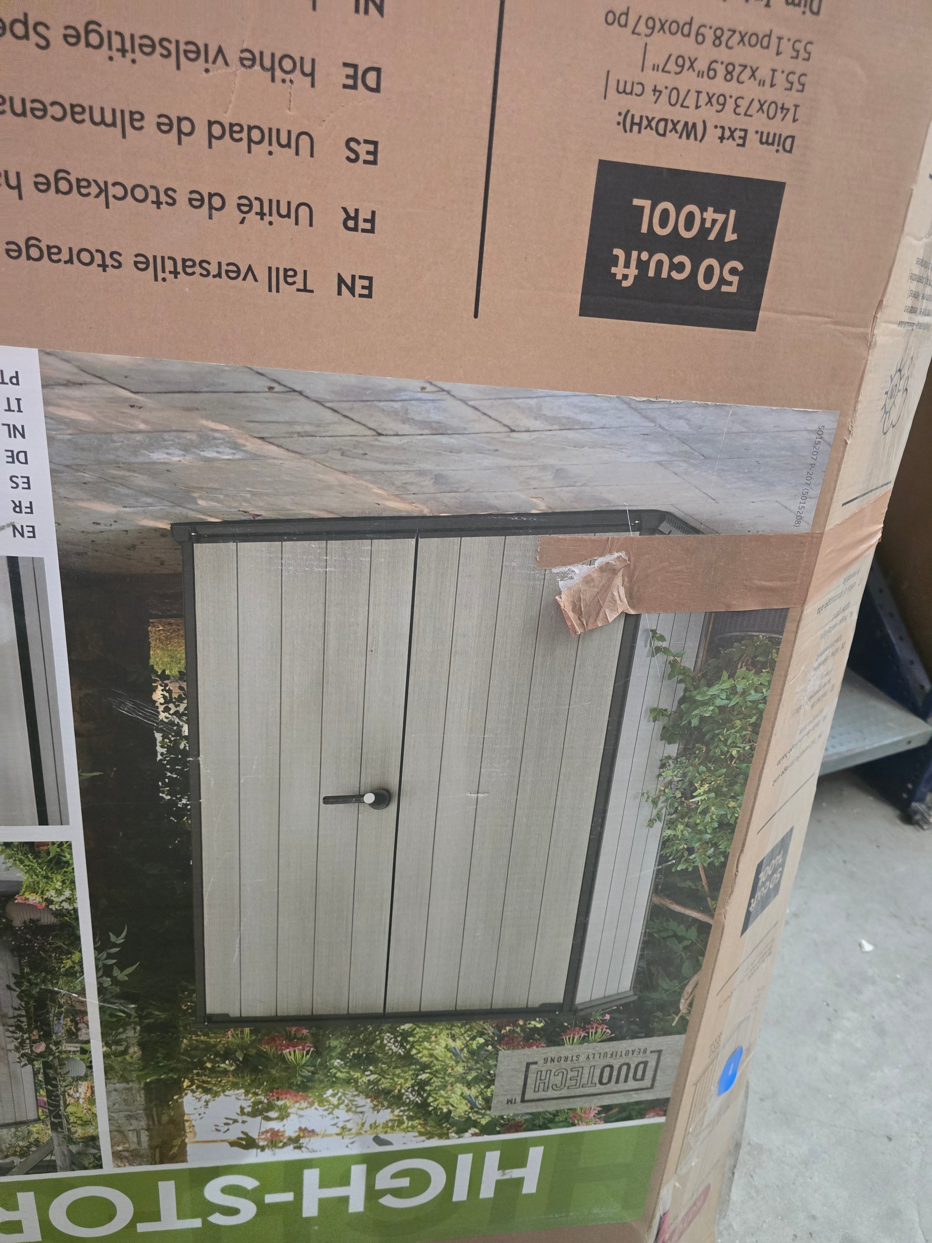 Keter High Store Plus- Cobertizo de jardín Exterior, 1400L